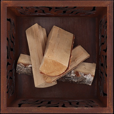 Brasero Dise�o Cuadrado Oxido S